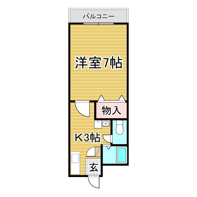 ピュアハイツB棟の間取り