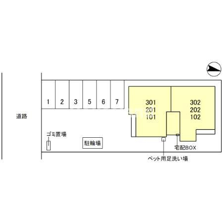 D-ROOM尾崎丁の区画図