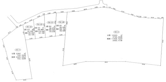 那須塩原市越堀の土地図