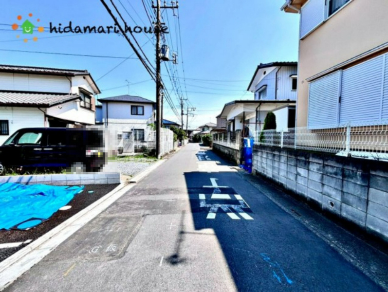 北本市中丸　第7　新築戸建　クレイドルガーデン02の前面道路含む現地写真