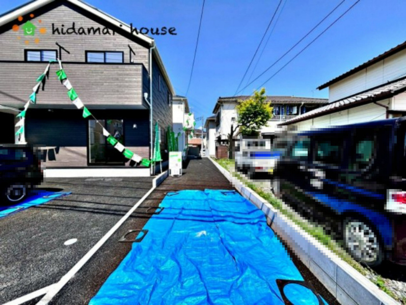 北本市中丸　第7　新築戸建　クレイドルガーデン02の前面道路含む現地写真
