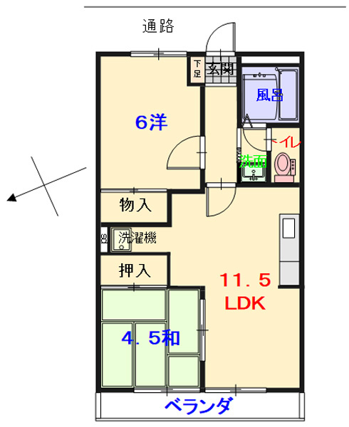 ヴァンベール西田の間取り