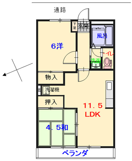 【間取り】 | ヴァンベール西田