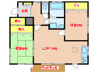 【間取り】 | ワコーハイツ中郷 | 101号室