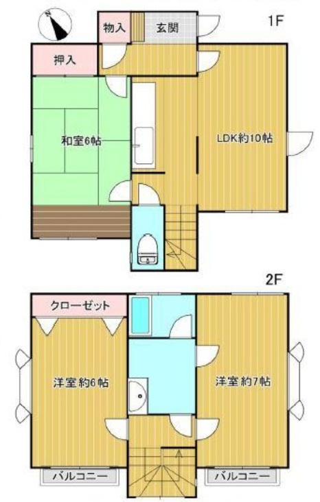 中古戸建　深谷市稲荷町北6-10の間取り