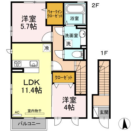 【間取り】 | プランドール　A棟