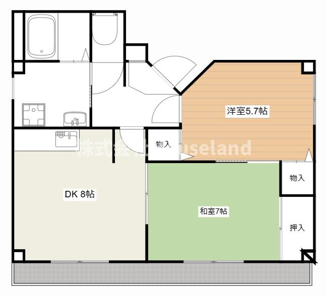 エクセル七曲マンションの間取り