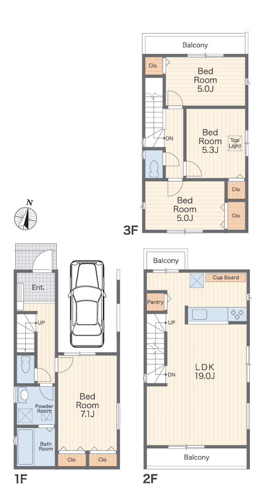 藤沢市湘南台５丁目の新築一戸建の間取り