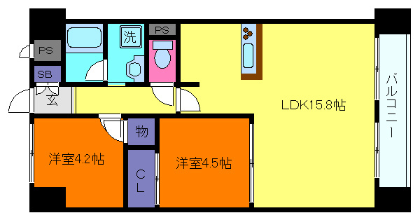 サンプラザ本山南の間取り
