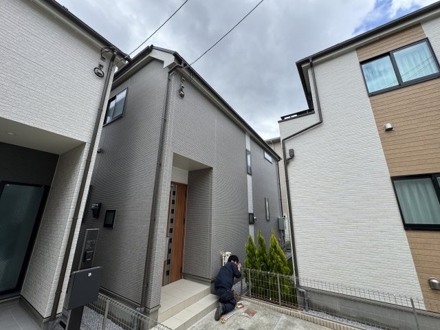 葛飾区水元３丁目新築戸建【水元小学校：6分】の外観|D号棟外観・完成済み内覧可能です！