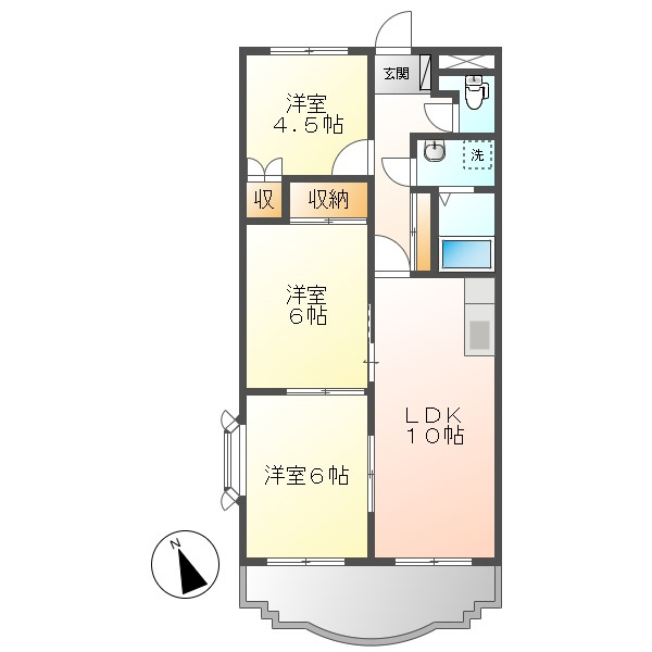 プラティークＢの間取り