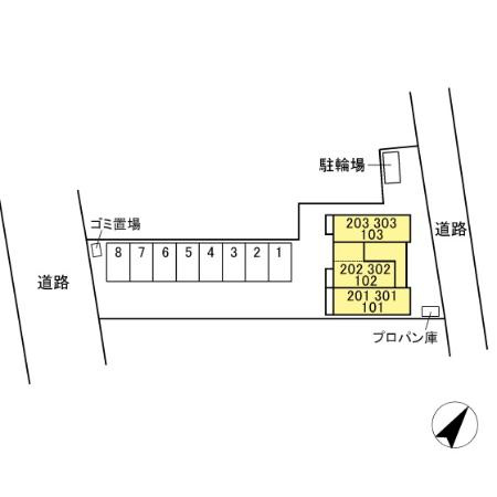 【区画図】 | D-room本町