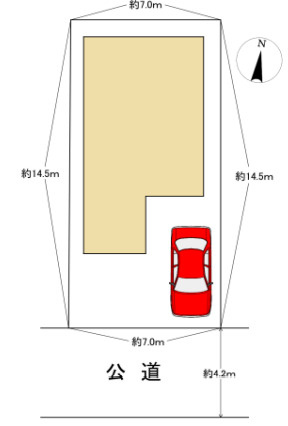 茅ヶ崎市矢畑　中古戸建の区画図