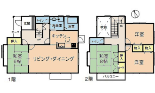 広島市佐伯区河内南１丁目　中古一戸建ての間取り