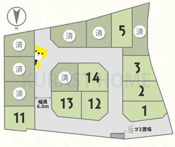 京都市西京区山田南山田町　新築戸建の区画図