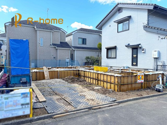 取手市新町6期　新築戸建て　1号棟の外観|2025年5月完成予定！近隣の同仕様完成物件をご見学いただけます♪