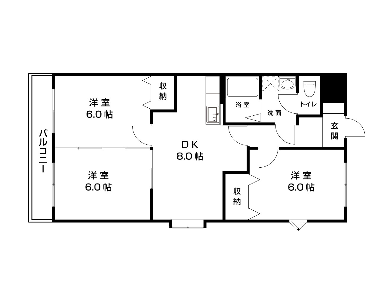 ガーデンハイツ藤の間取り