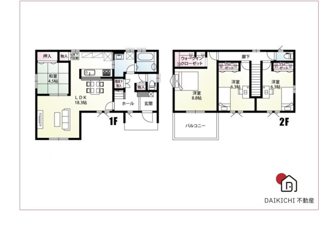 【間取り】 | 熊谷市弥藤吾　　新築戸建　全4区画　3号棟 | 3号棟
