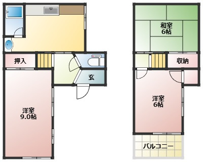 田寺4丁目戸建ての間取り