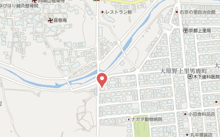 京都市西京区上里男鹿町　未入居物件の地図