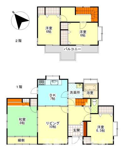 宇土市網津町の中古一戸建の間取り