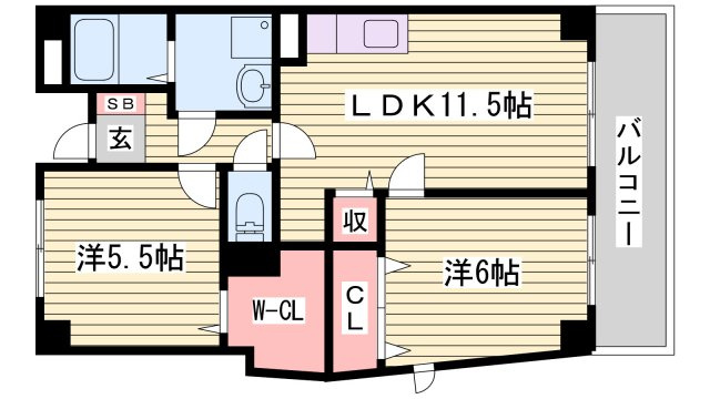 ポレール伊川　Ⅱの間取り