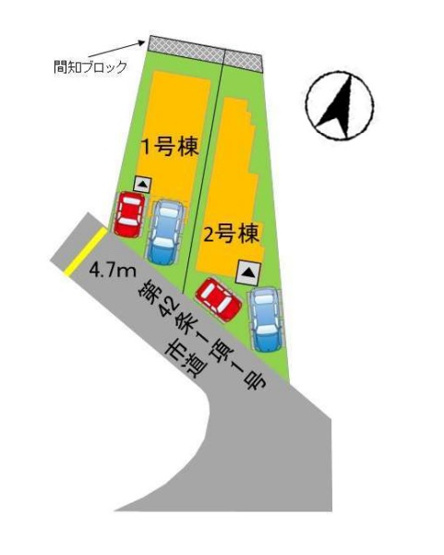 【区画図】 | 福岡市南区和田2丁目1期　1号棟（全2棟）【仲介手数料無料・0円】 | 区画図です。1号棟