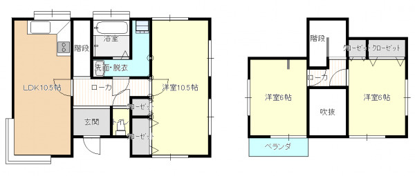 【間取り】 | 仲介手数料無料！高千帆小学校に通えるリフォーム済み中古住宅　山陽小野田市柿の木坂１丁目 | お客様のご意見を凝縮した使いやすい間取り