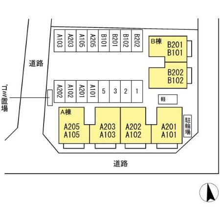 シーサイドハウスB棟の区画図