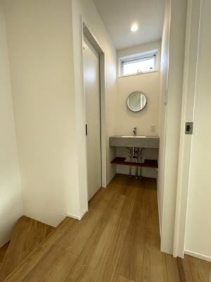 【独立洗面台】 | 新築住宅　高知市朝倉本町1丁目 | ２階手洗い場