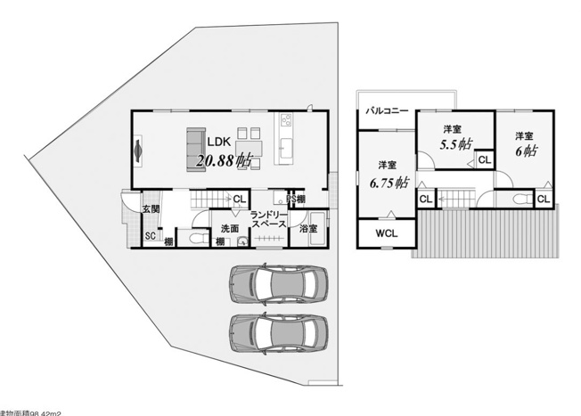 【間取り】 | 上桂宮ノ後町 新築一戸建
