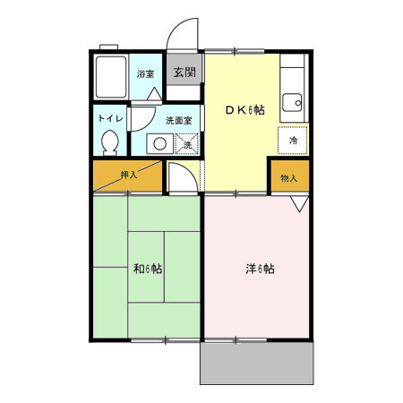 グリーンヒルズ中峠台 Ａの間取り