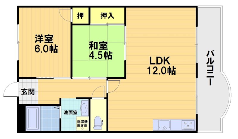 岡崎グランドハイツの間取り
