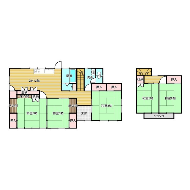 高萩市大字秋山中古戸建の間取り