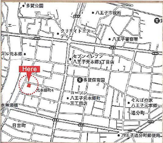 祝：成約済み　八王子市　元本郷町　新築戸建ての地図|～仲介手数料無料☆八王子ひなた不動産～八王子市元本郷町　新築戸建て

