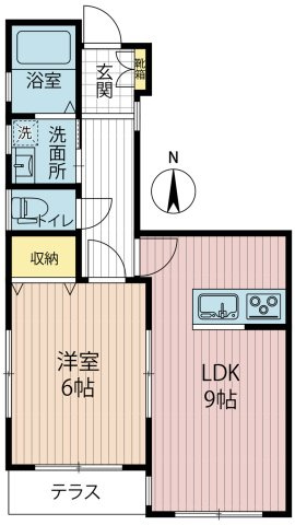 【間取り】 | SOLEADOⅡ | 38.5㎡１ＬＤＫ　洋室6帖と約9帖のＬＤＫ　使いやすい間取り　充実した設備　オートロック　