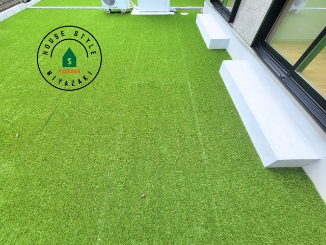 宮崎市熊野2期-4棟（D号棟）の庭|お庭で自由な時間を過ごせます。