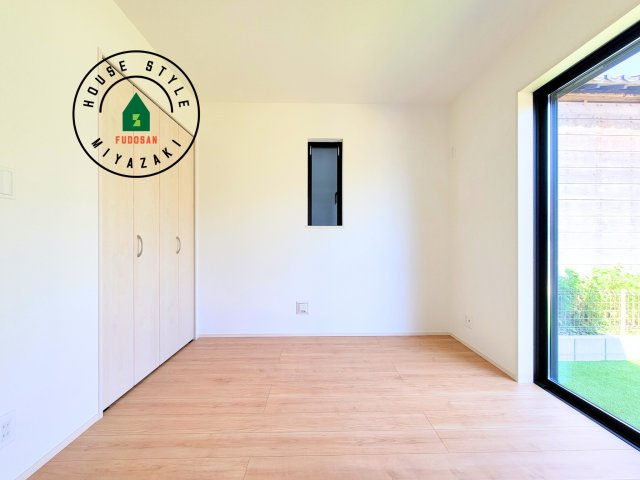 宮崎市熊野2期-4棟（D号棟）の和室|将来的に、琉球畳を引きまして和室風にすることも可能です。