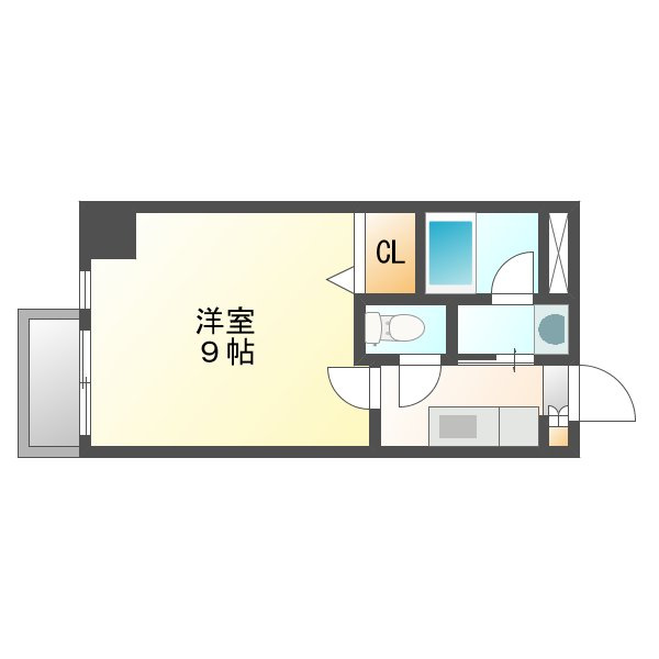 月光　岡山市役所前の間取り