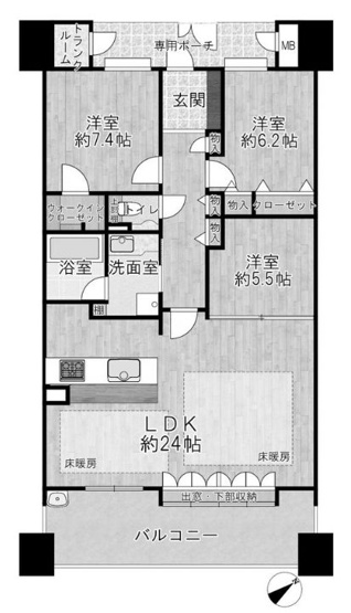 【間取り】 | コスモフォレスタ箕面