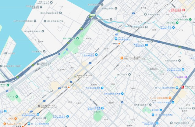 泉大津市助松町　第3期　新築一戸建ての地図