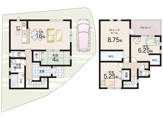 泉大津市助松町　第3期　新築一戸建ての間取り|1号地