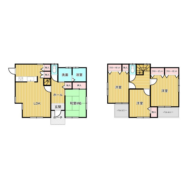 前橋市天川大島町オール電化中古住宅の間取り