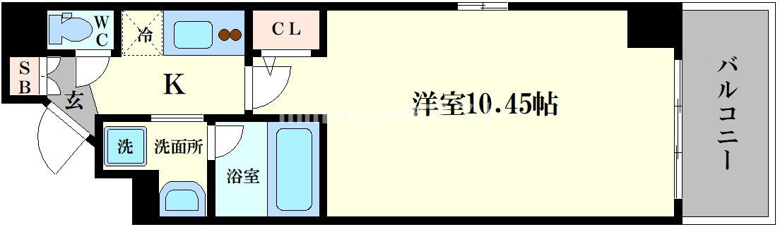 プレジール靭公園の間取り