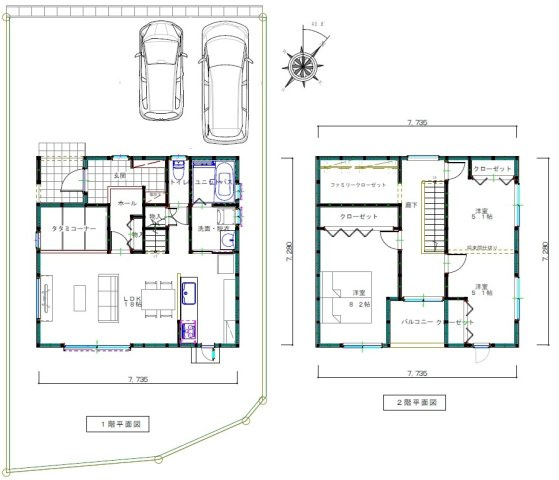 甲西駅前17区画の参考プラン|プラン建物　床面積105.16㎡　建物価格2090万円(税込)
