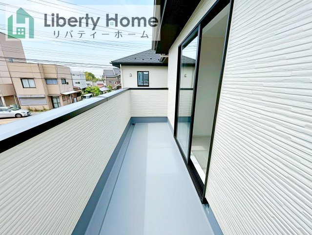 取手市白山6期　新築戸建　1号棟のバルコニー