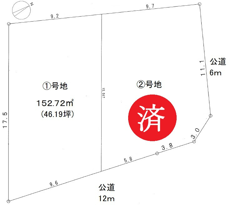 甲西駅前2区画の区画図