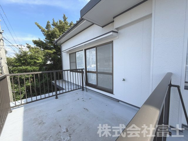 熊野原借家のバルコニー