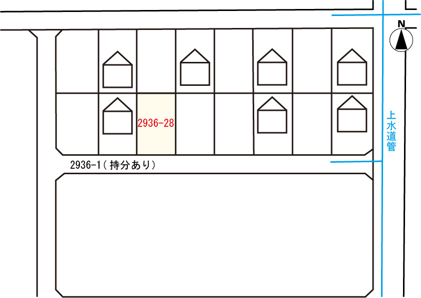 匝瑳市野手・土地の区画図|南道路で日当たり良好♪閑静な住環境♪