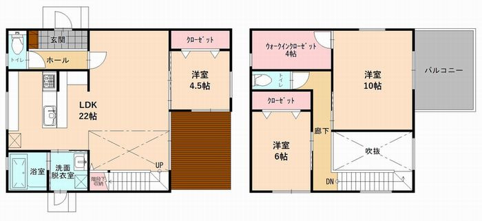 高知市重倉 中古戸建ての間取り